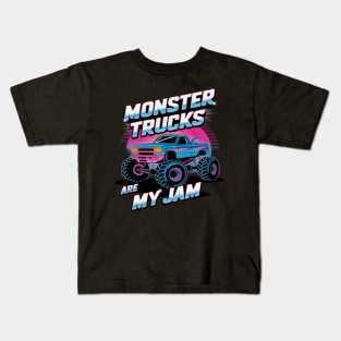 Monster Trucks Are My Jam Monster Truck Kids T-Shirt